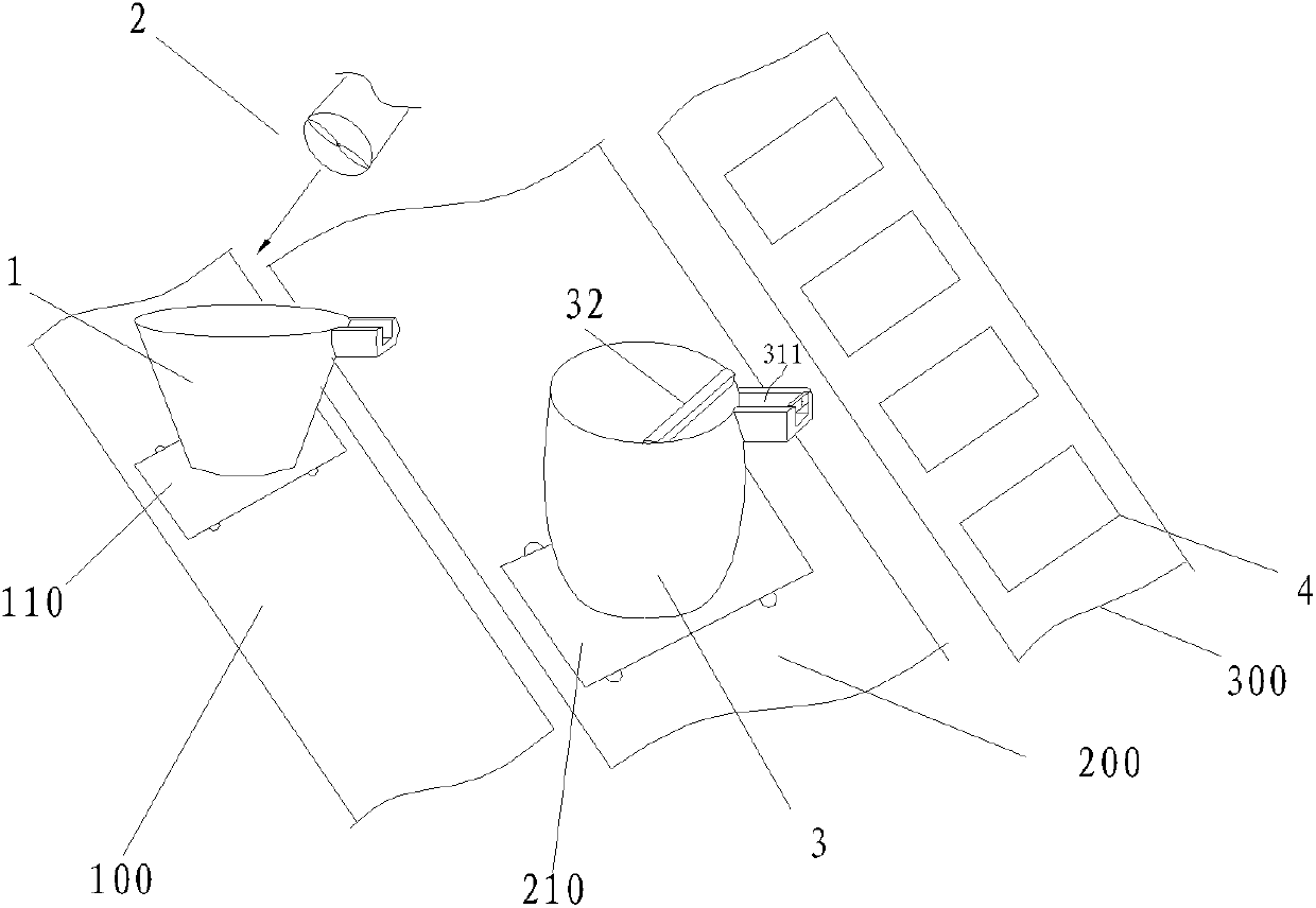 Method and system for separating manganese-silicon casting iron scraps