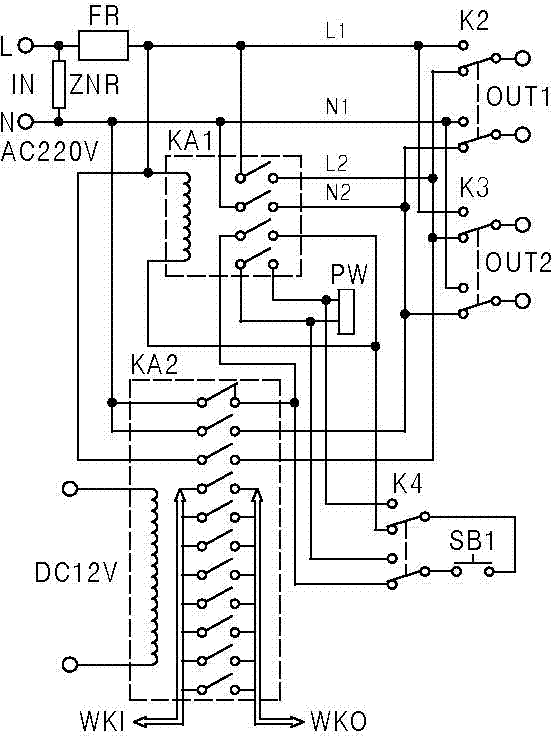 Computer no-standby safety protection circuit