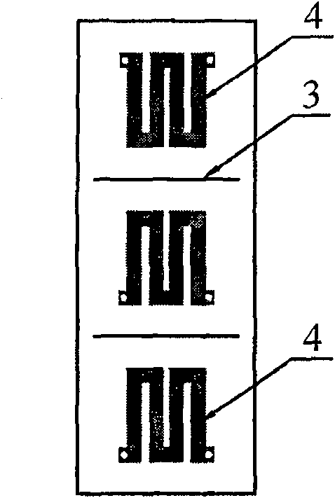 Array type multi-parameter wind sensor chip substrate