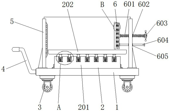 Stone machining transportation device with guide structure