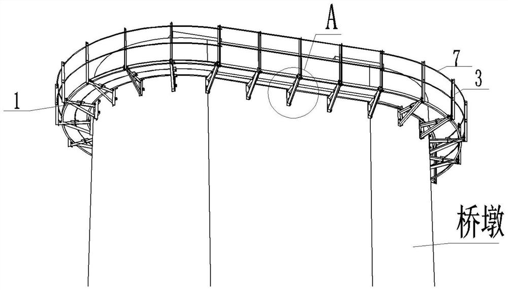 Quickly-assembled bridge pier hanging basket