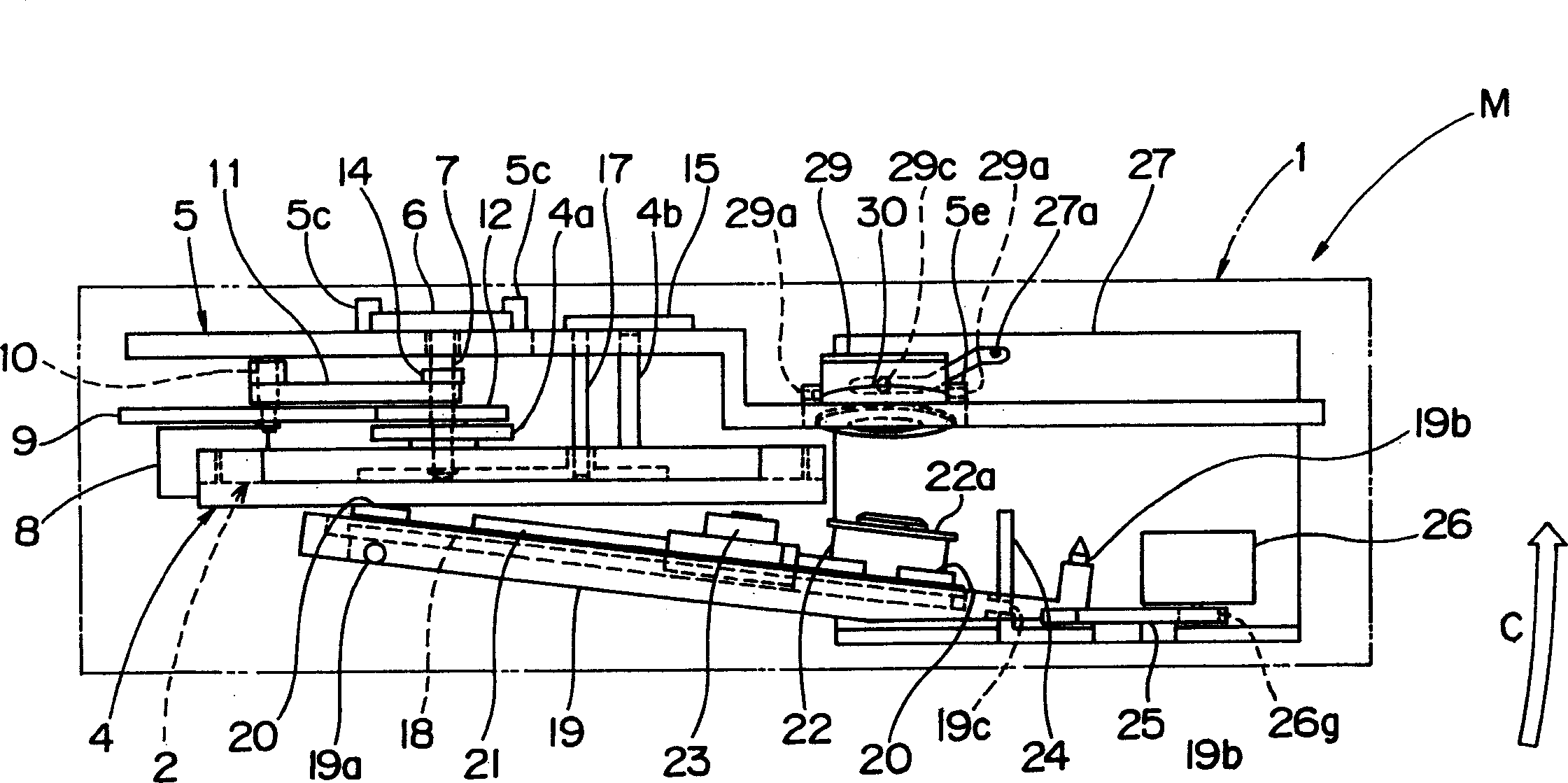 Disk conveying device and disk apparatus having the same