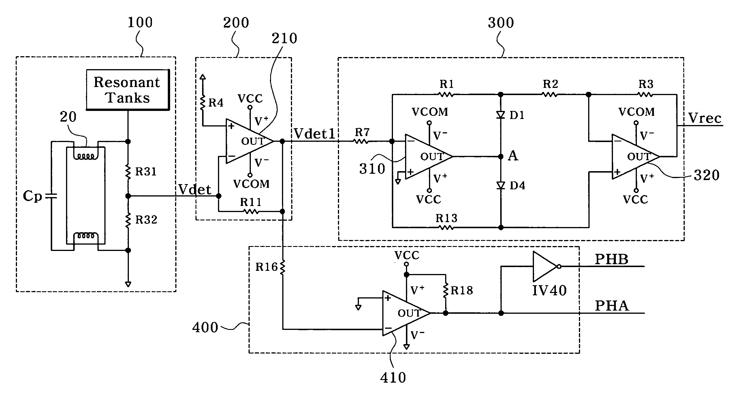 Circuit for detecting end of life of fluorescent lamp