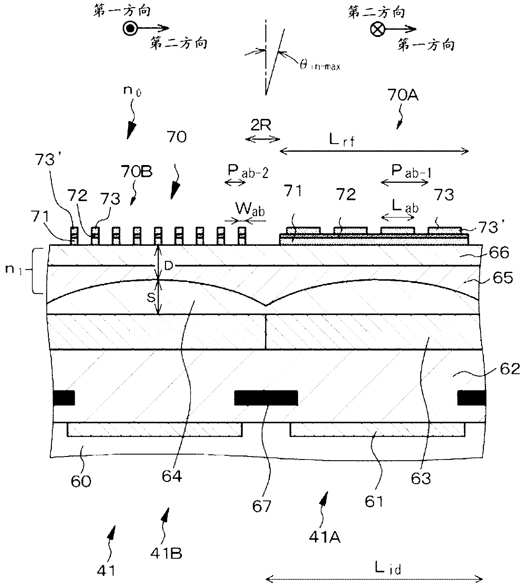 Solid-state imaging element, solid-state imaging device, solid-state imaging apparatus, and method for producing polarizing element