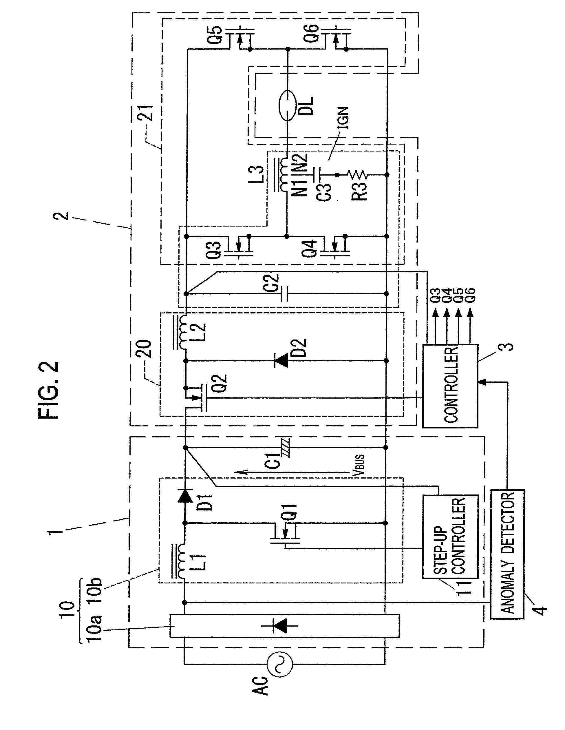 High-voltage discharge lamp lighting device and lighting fixture