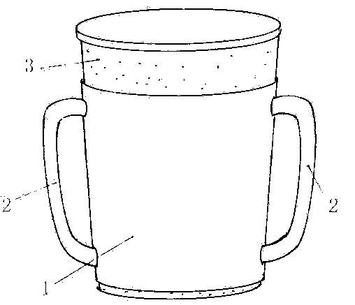 Water cup sleeve provided with double handles