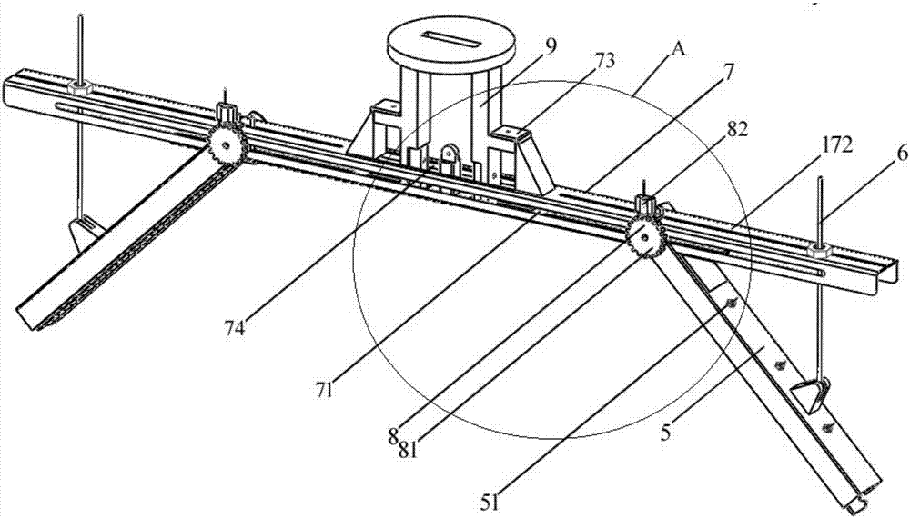 Three-dimensional shrub shape trimming device capable of being used for trimming cones and frustums