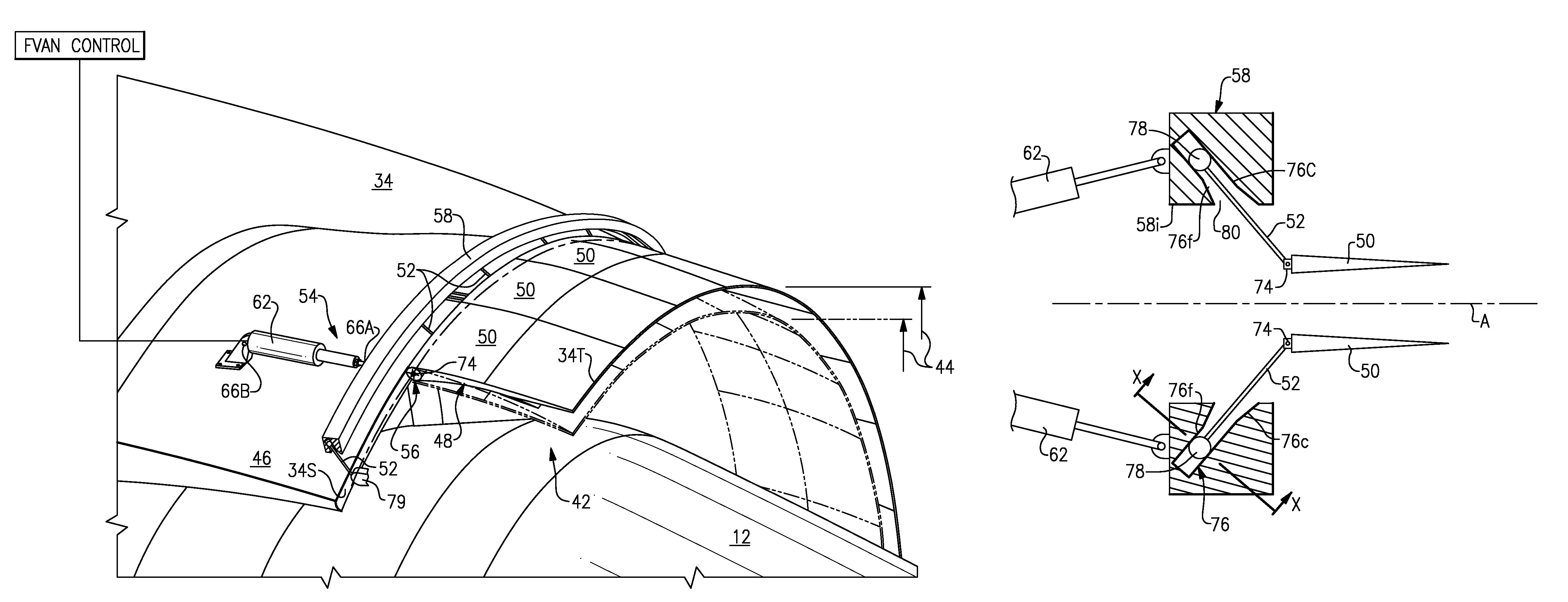 Fan variable area nozzle for a gas turbine engine fan nacelle with drive ring actuation system
