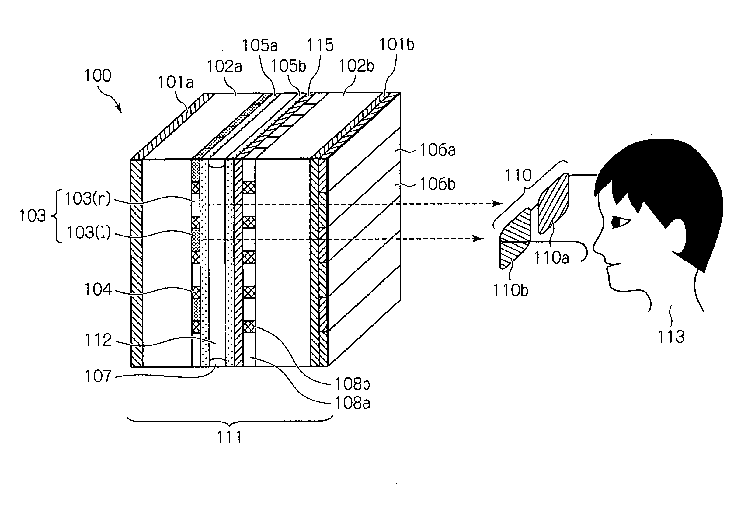 Phase difference layer laminated body for three dimensional liquid crystal display device and manufacturing method thereof