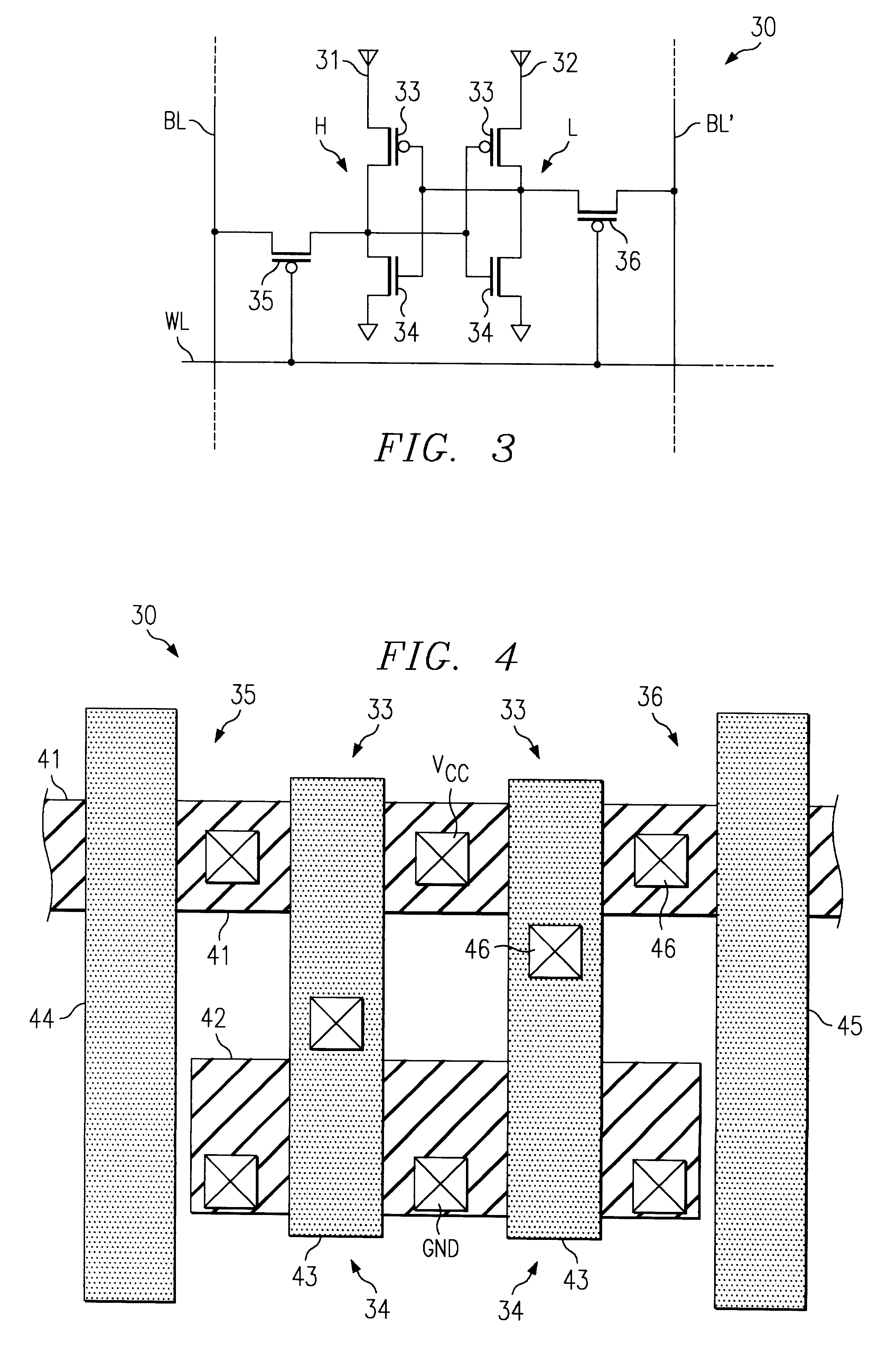 Circuit and method of fabricating a memory cell for a static random access memory