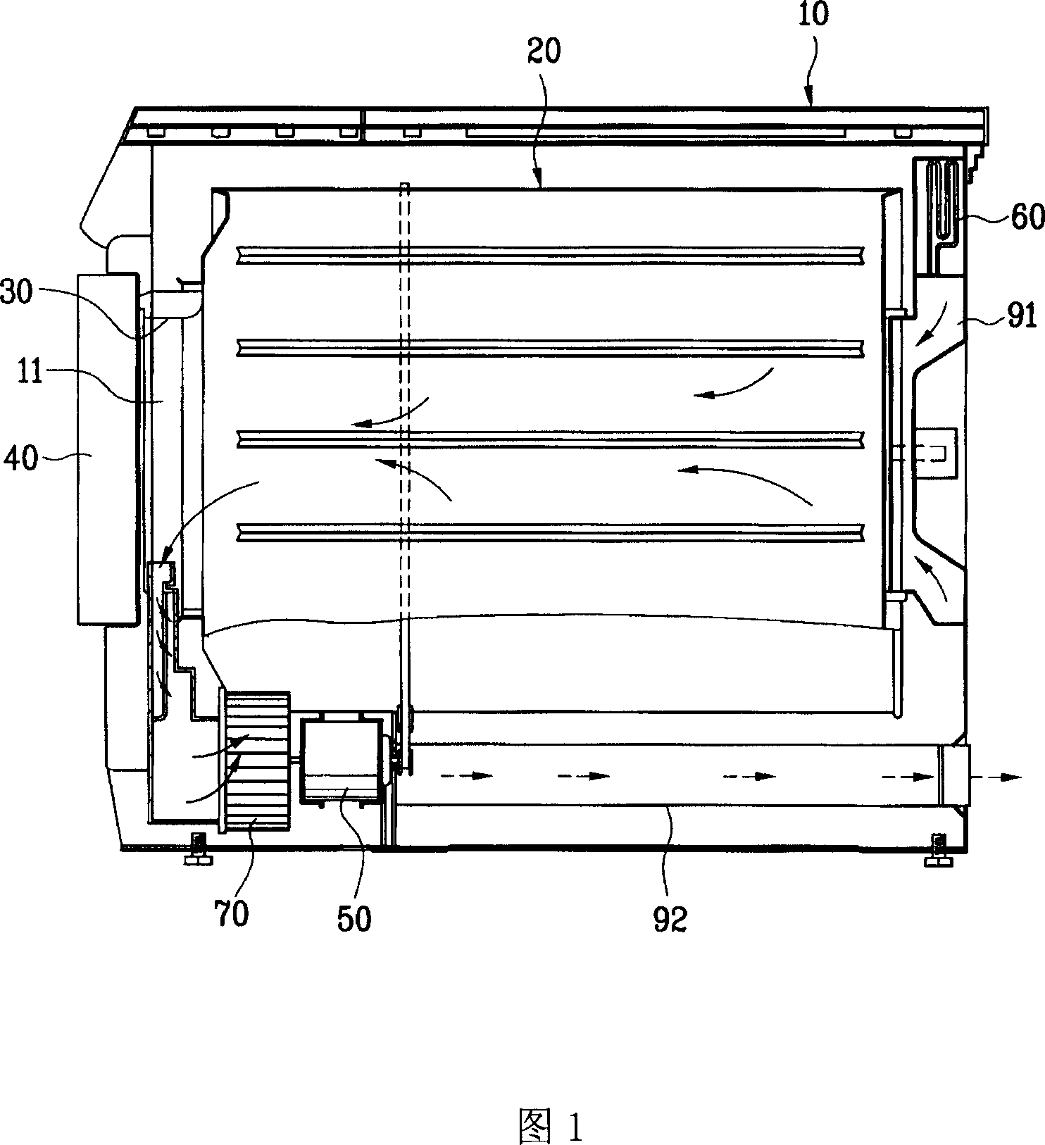 Composite drying machine with clothes folding structure