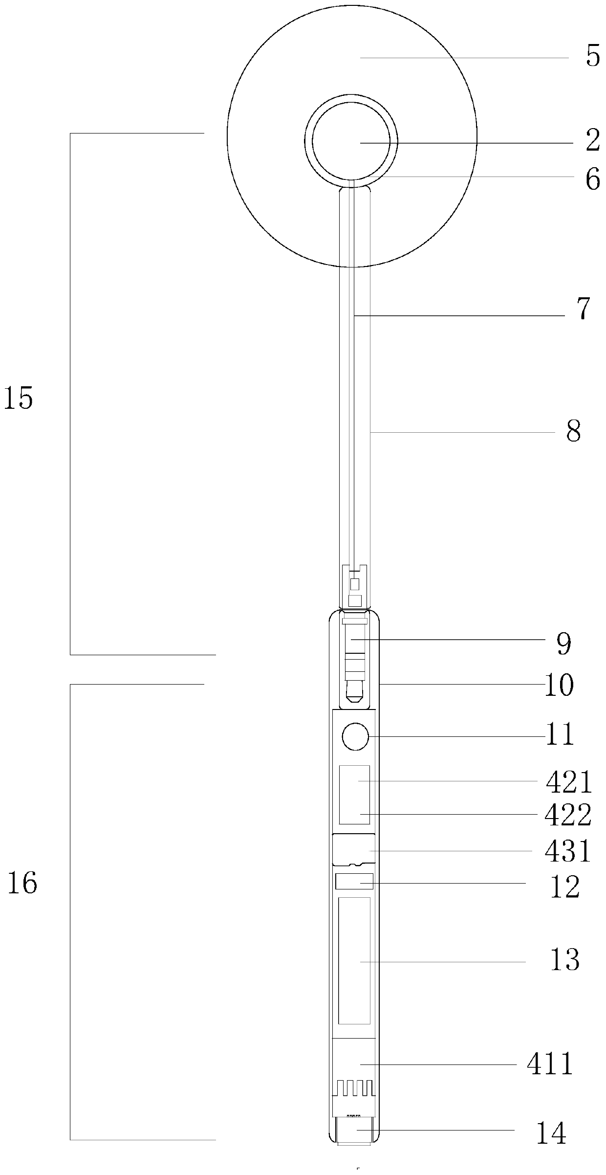 Explanation device applied to mouth food