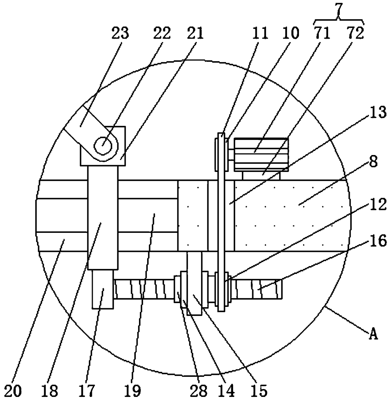 Nursing bed for cerebral hemorrhage patient post-operation recovery