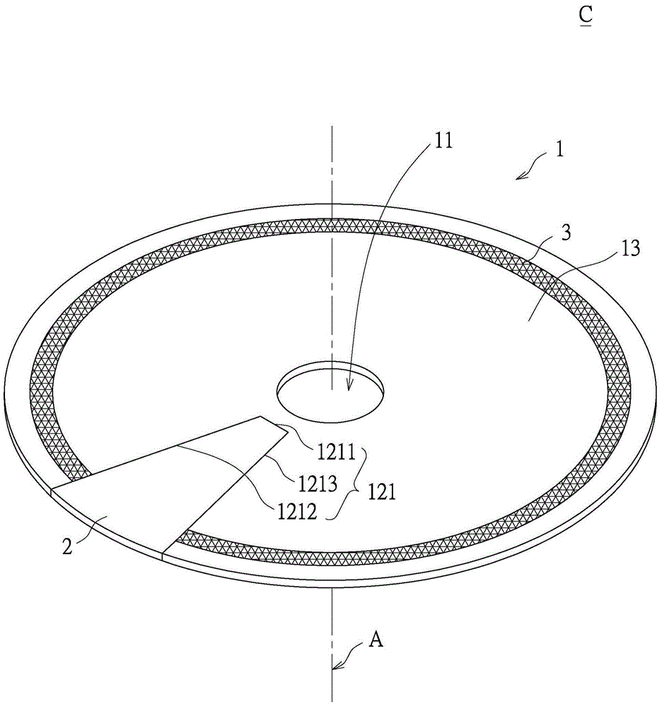 Optical color wheel component and optical color wheel thereof