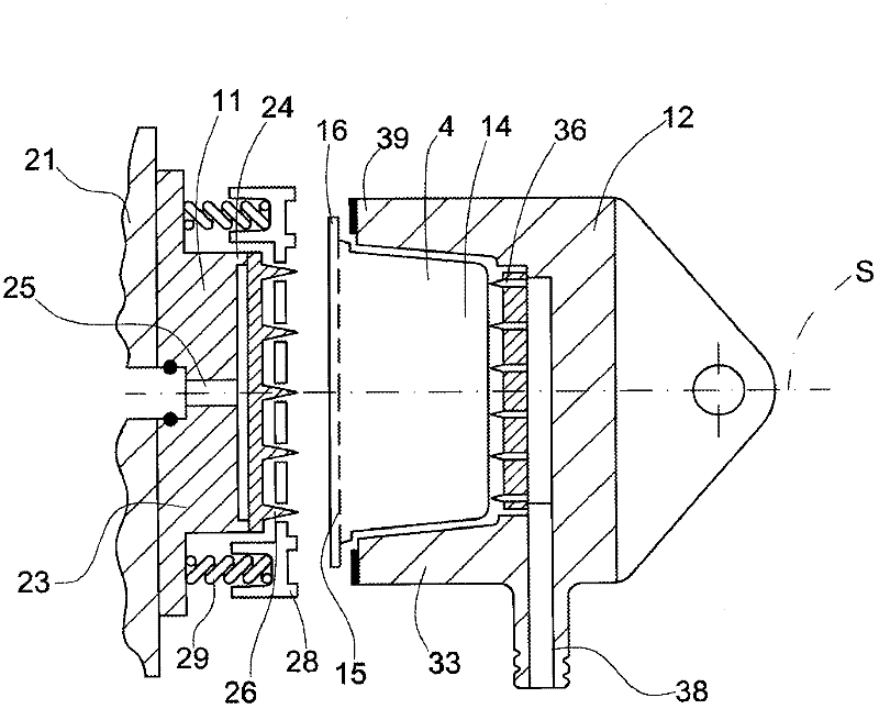 Device with capsule for making coffee or other hot beverages and method of assembly