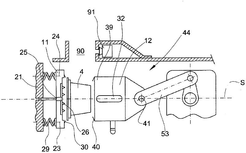 Device with capsule for making coffee or other hot beverages and method of assembly