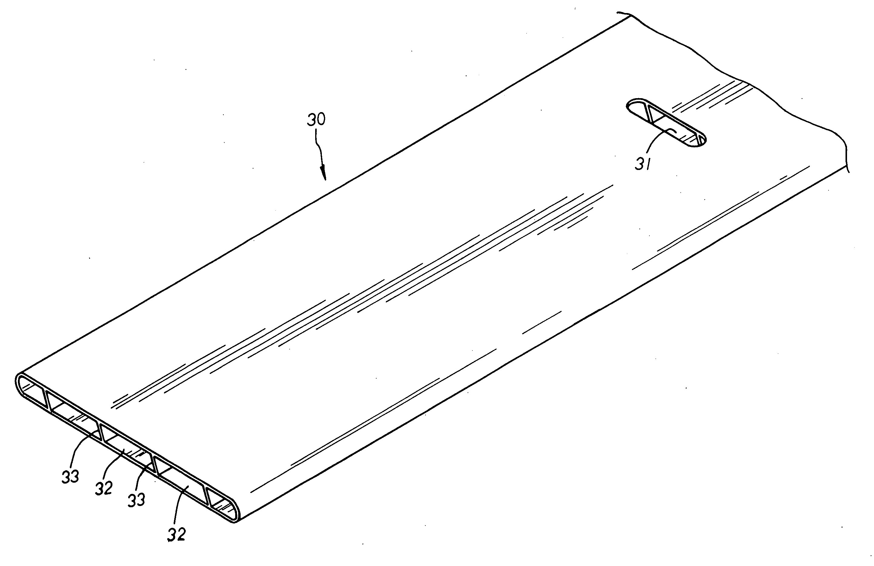 Slat structure for venetian blinds