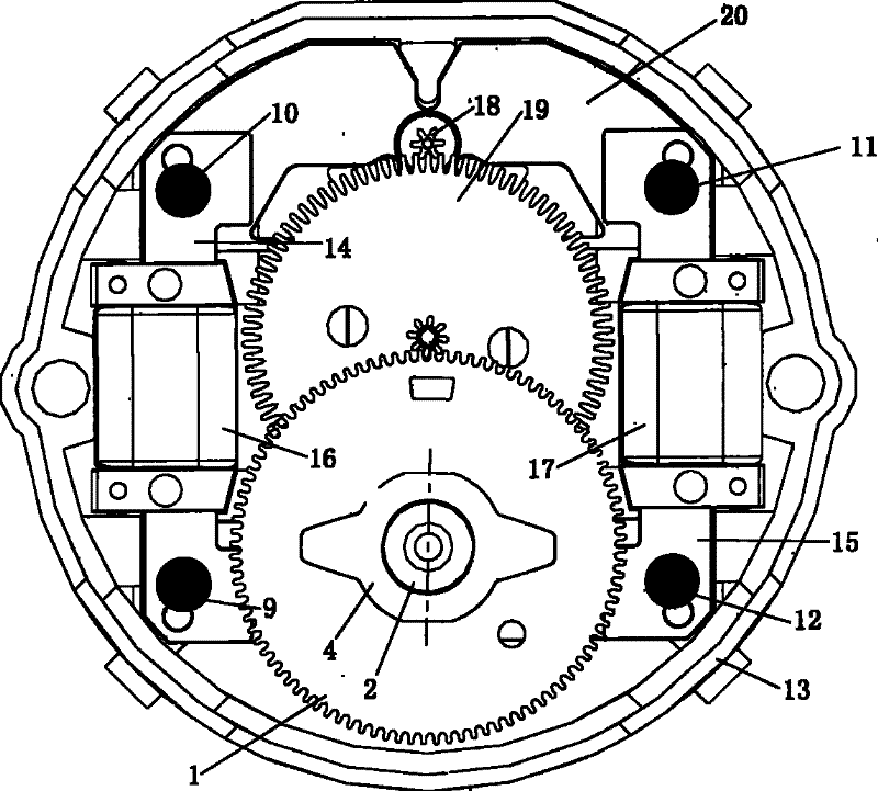 Vibration preventing automobile instrument motor