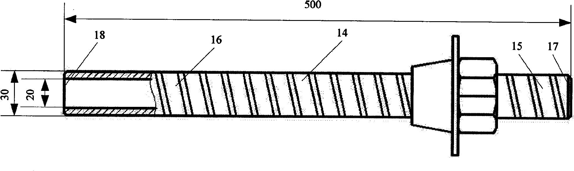 Ferromagnet magnetostrictive effect-based method for testing length of anchor rod