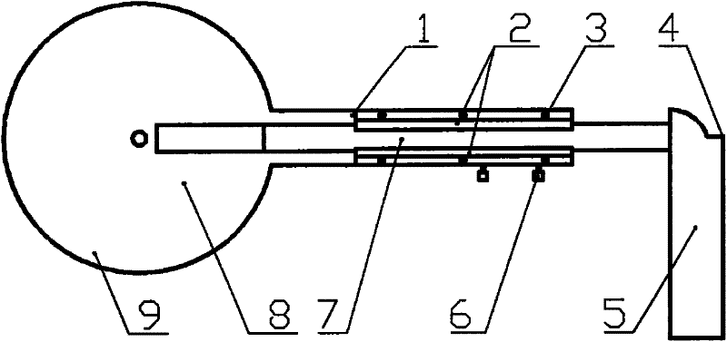 Vernier scale for measuring bending radius and bending angle of numerically-controlled bending pipe