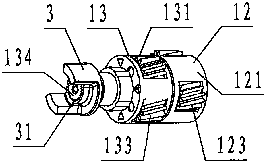 Light-weight high-strength automobile tail door electric driving reducer