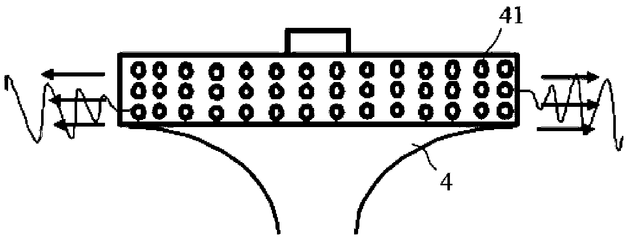 A negative pressure array centrifugal gas electrospinning device