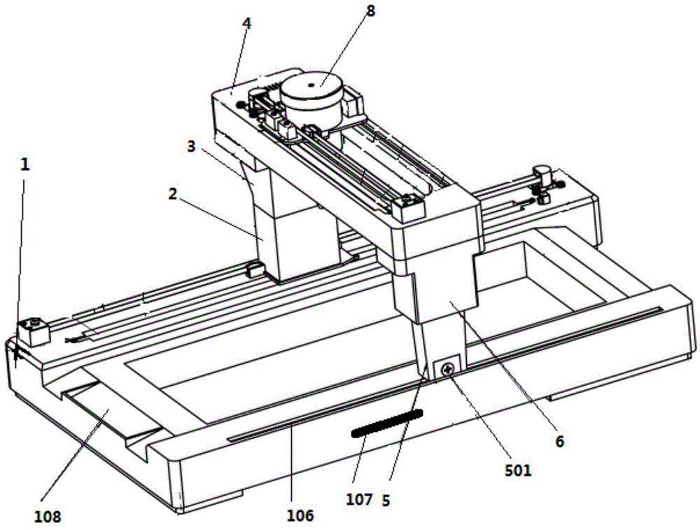 Control device for controlling automatic printing food baking device