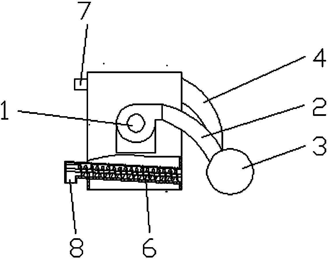 Blowing type lifting separating device for combine harvester