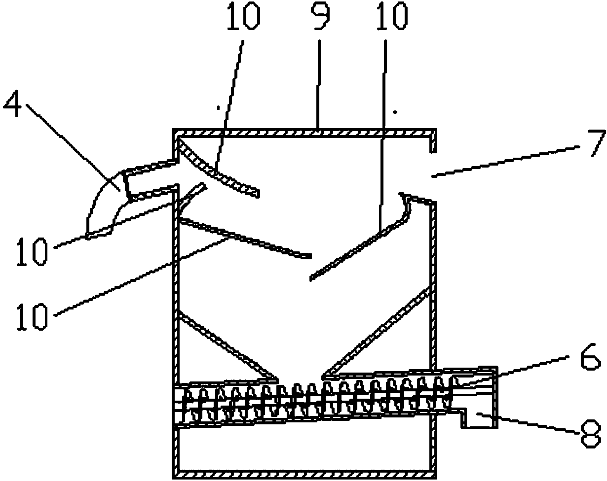 Blowing type lifting separating device for combine harvester