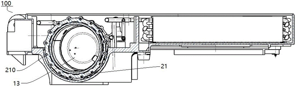 Heat pump module of clothing treatment device, and clothing treatment device