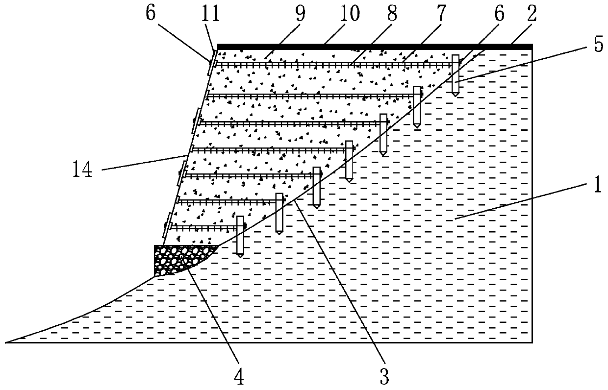 Road landslide emergency and permanent retaining integrated structure and construction method thereof