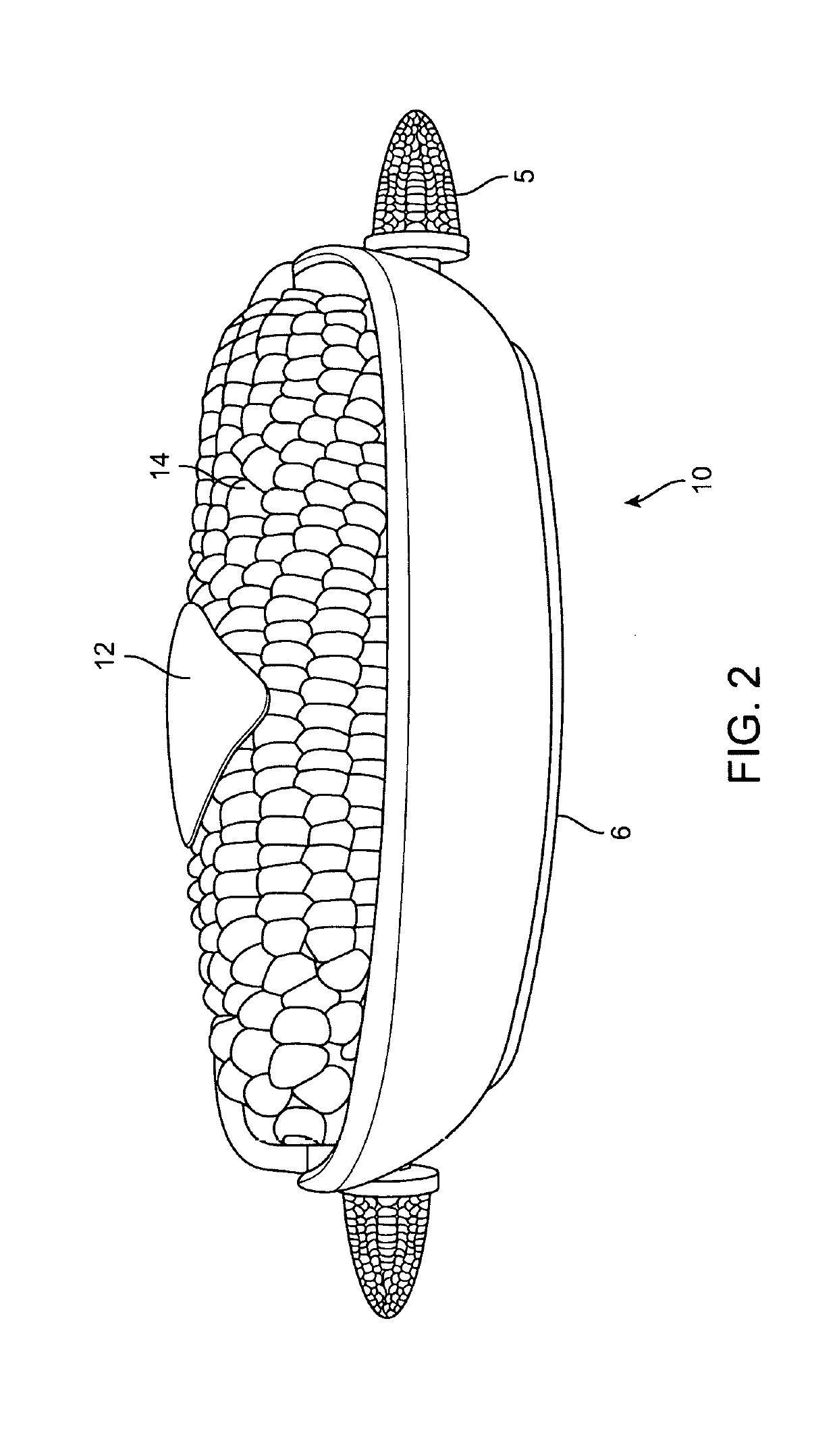 Manual device for maxdimizing application of butter to an ear of corn