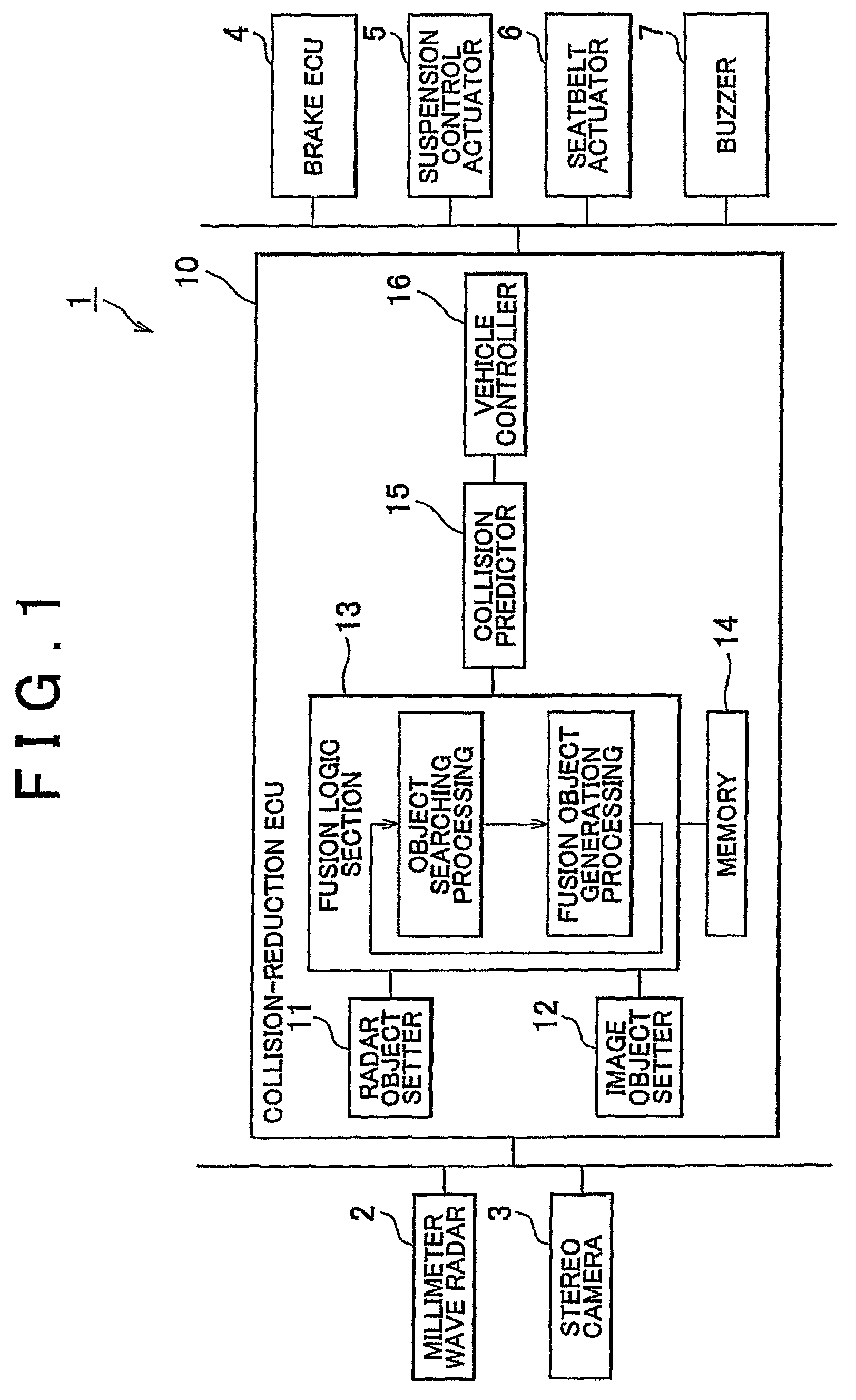 Object detecting apparatus and method for detecting an object