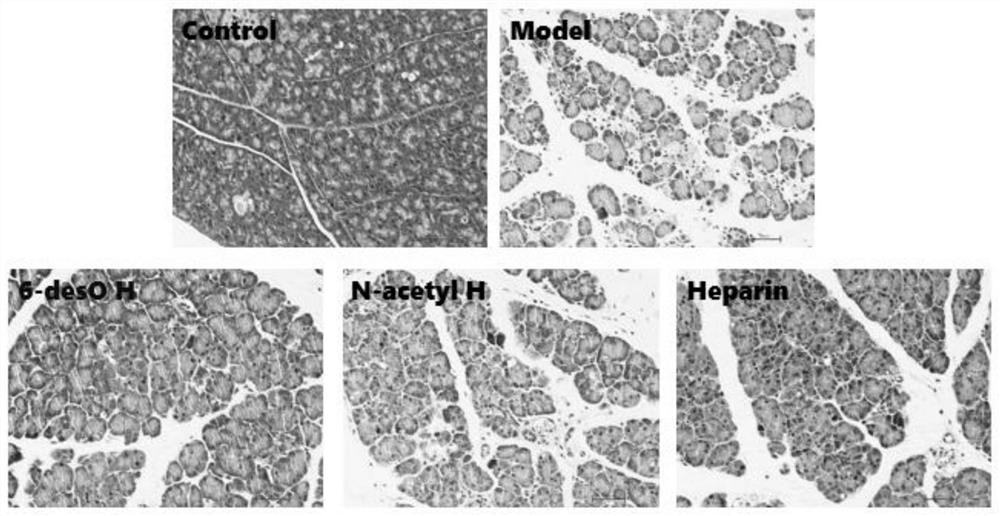 Application of a kind of heparin analog in preparation of medicine for treating or preventing acute pancreatitis