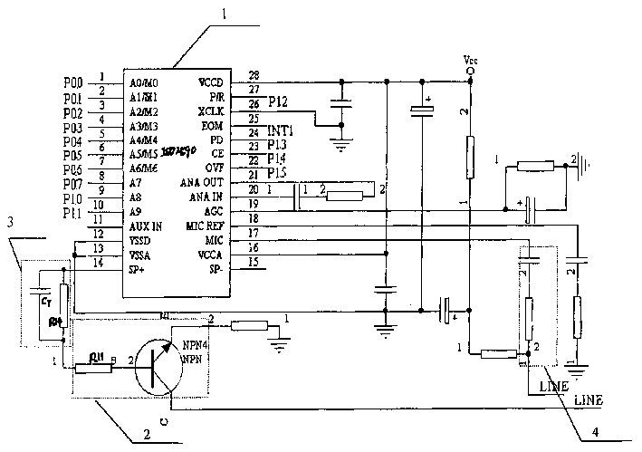 Speech prompt device for intelligent phone set