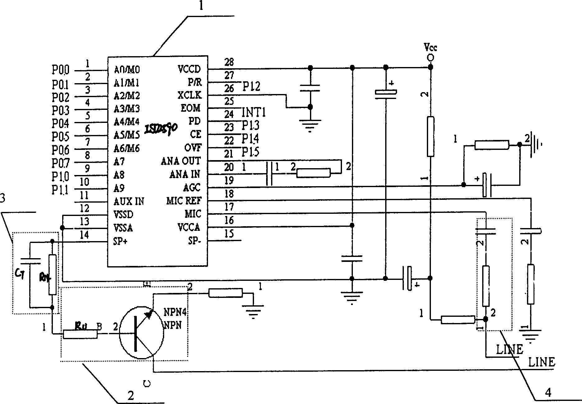 Speech prompt device for intelligent phone set