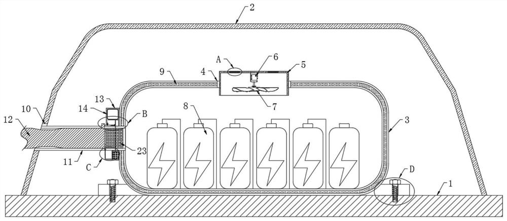 A new energy vehicle power battery charging protection device