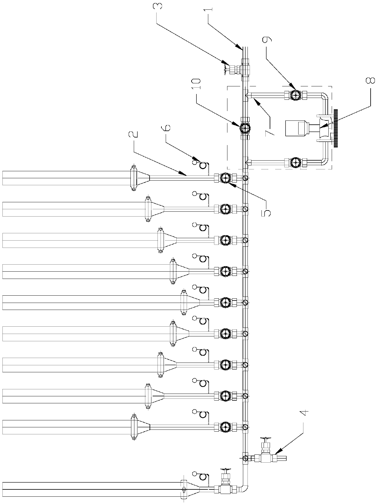 Environment-friendly integral pipeline pressing device and pressing method