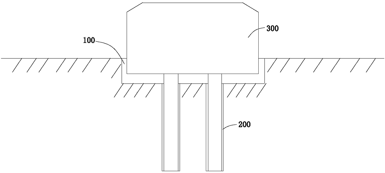 Layered pouring construction technology for mass concrete pile cap