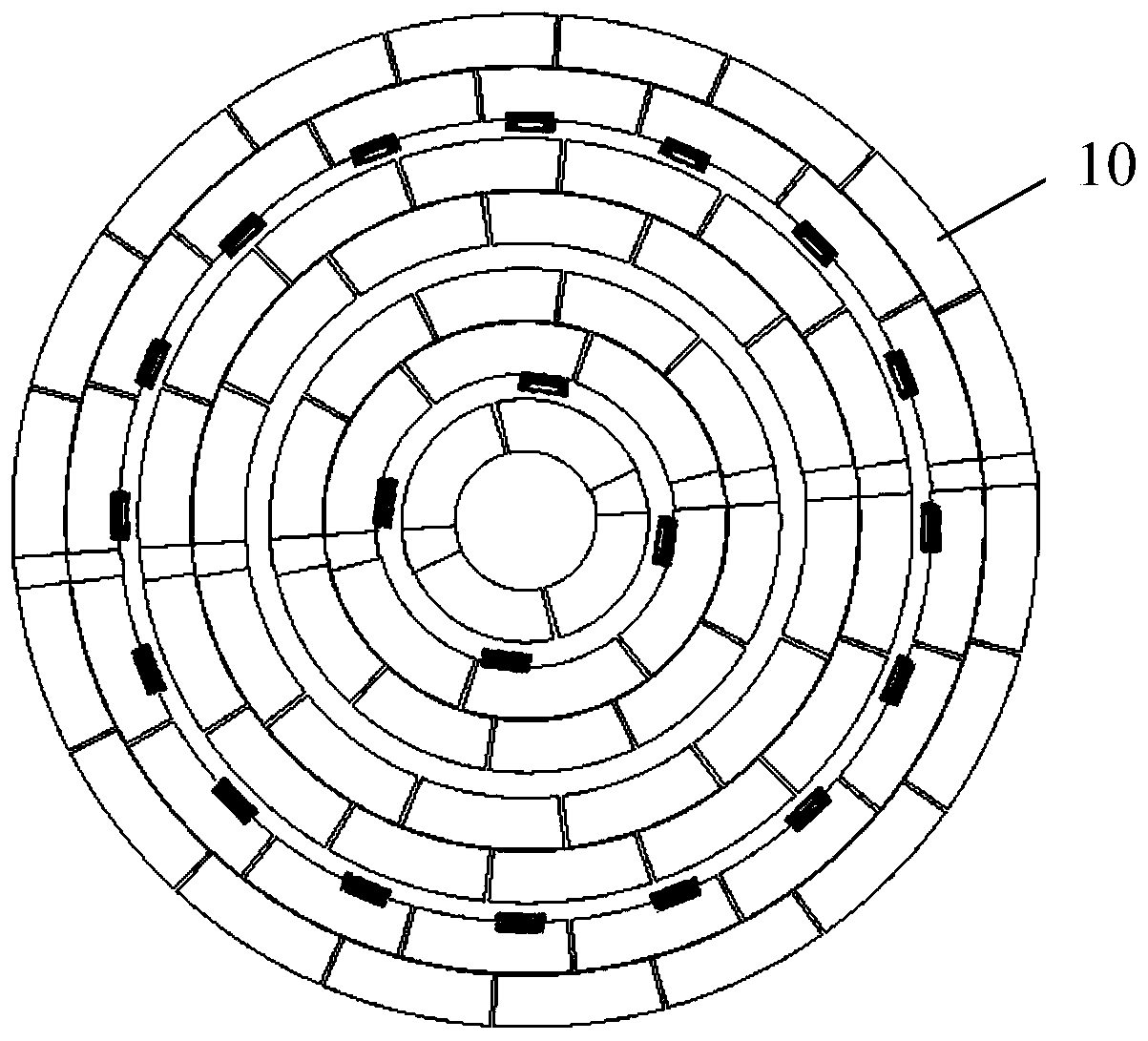 Method and device for dynamic simulation of background radiation at different orbit heights