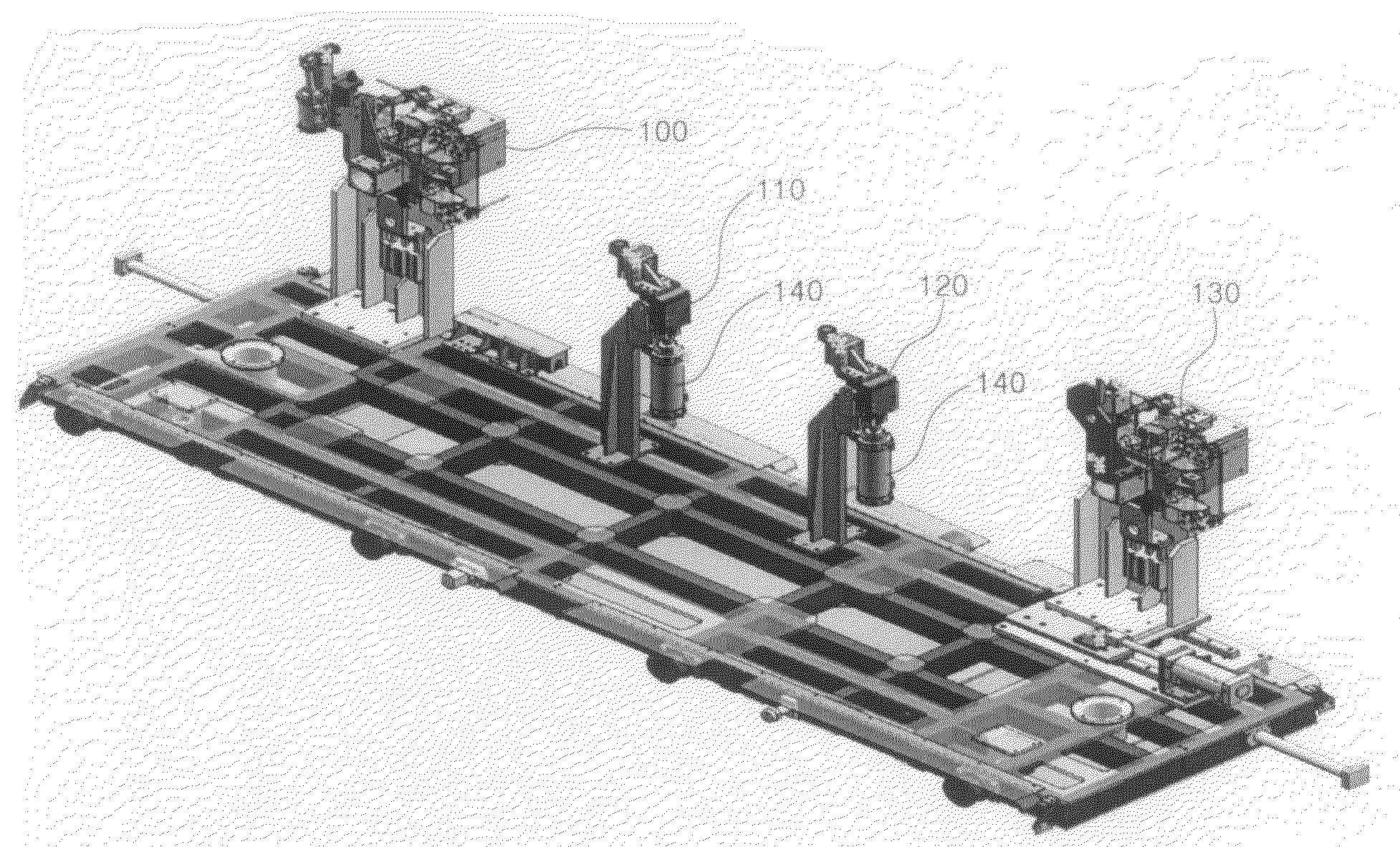 Clamping device for vehicle body transfer cart