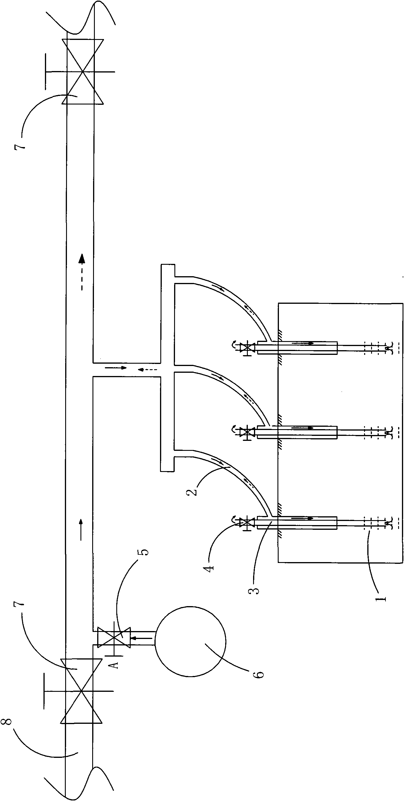 Device for intensively and fast draining water in downward drainage drill hole