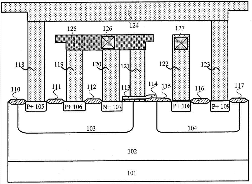 An esd protection device with igbt structure with high sustain voltage