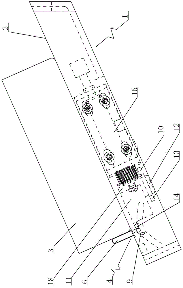Medicine discharging device with overturning plate and ratchet type structure