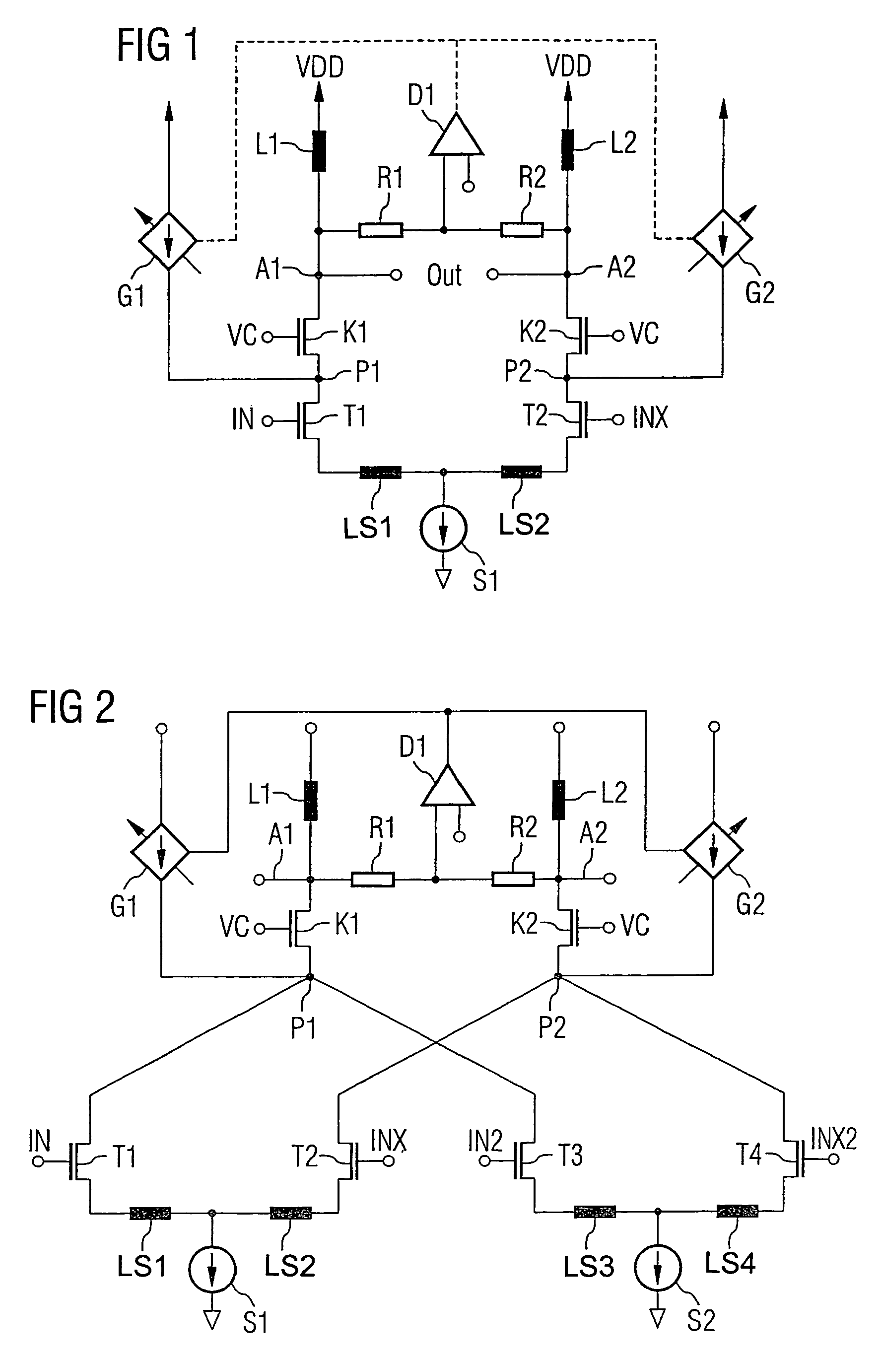 Differential amplifier arrangement with current regulating circuit and method for operating a differential amplifier arrangement