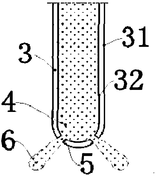 Device for strengthening inner wall surfaces of center holes of oil injectors and method for applying device