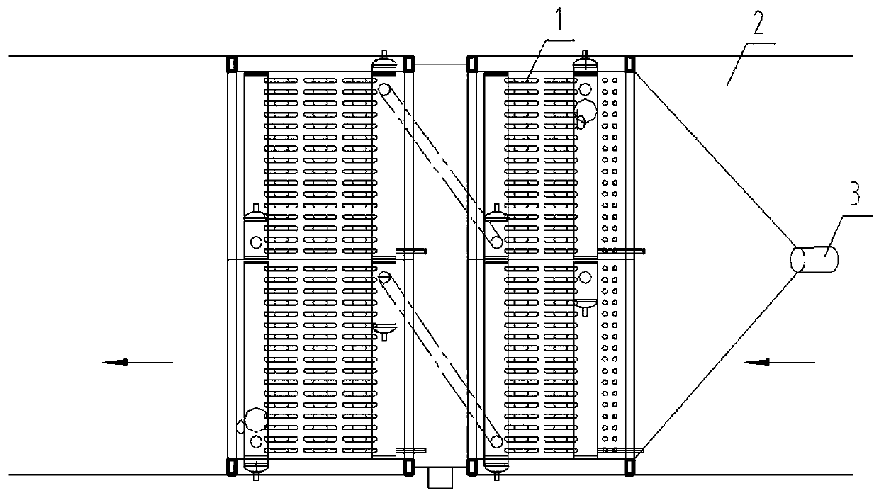 Leakage detection device for flue gas waste heat recovery heat exchanger