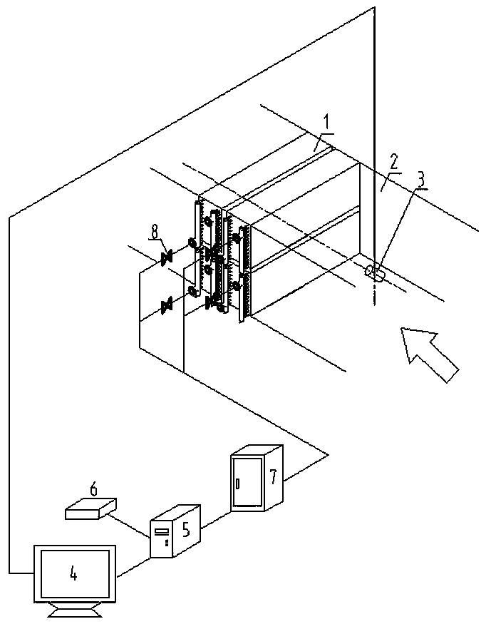 Leakage detection device for flue gas waste heat recovery heat exchanger