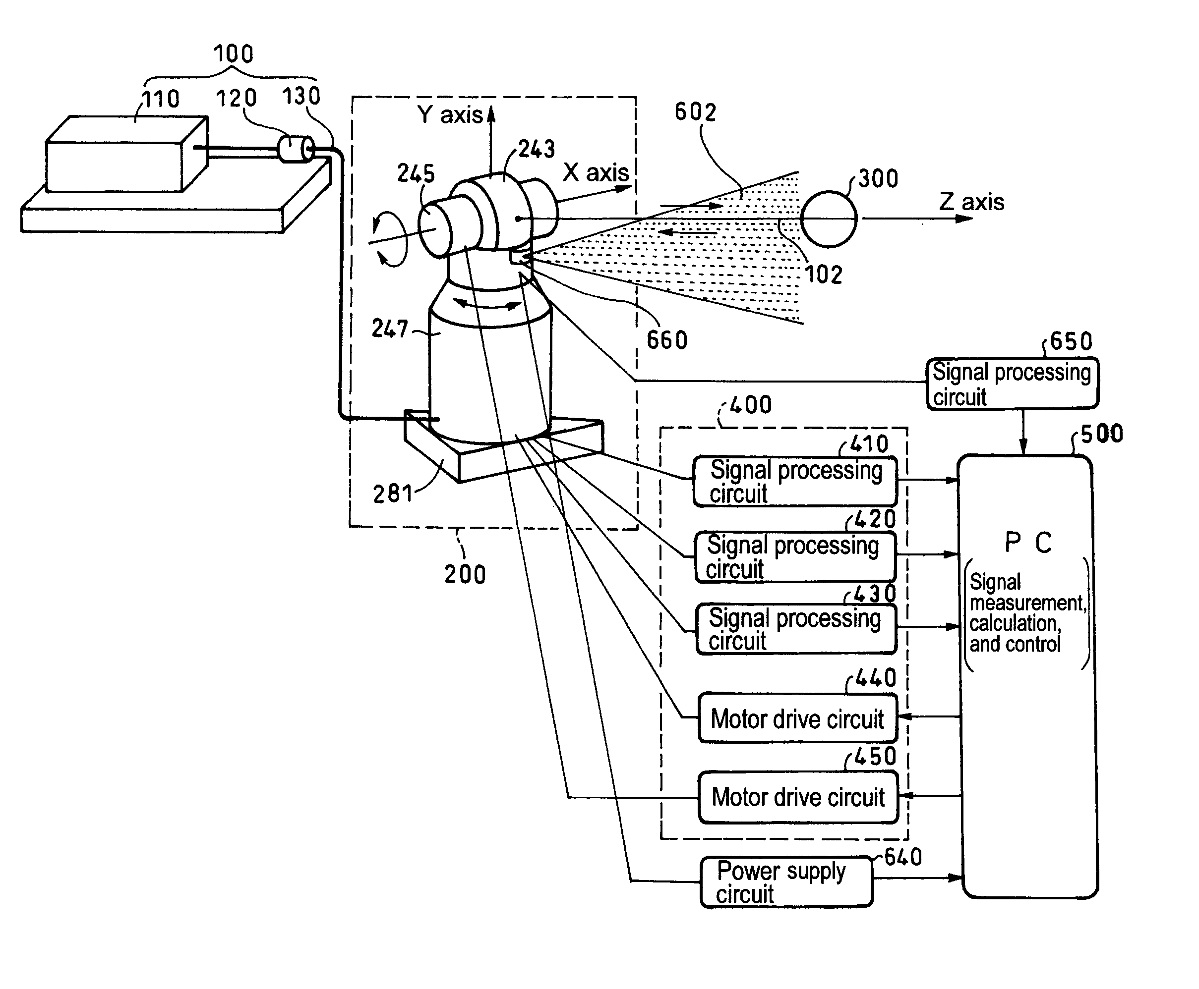 Tracking type laser interferometer and method for resetting the same