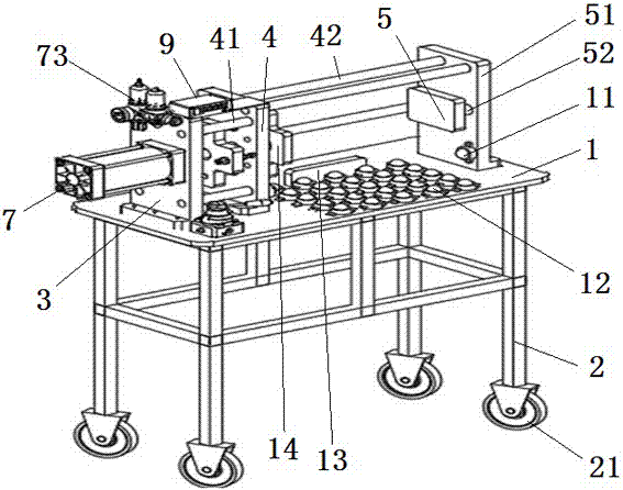 Battery module compressing equipment and rack thereof